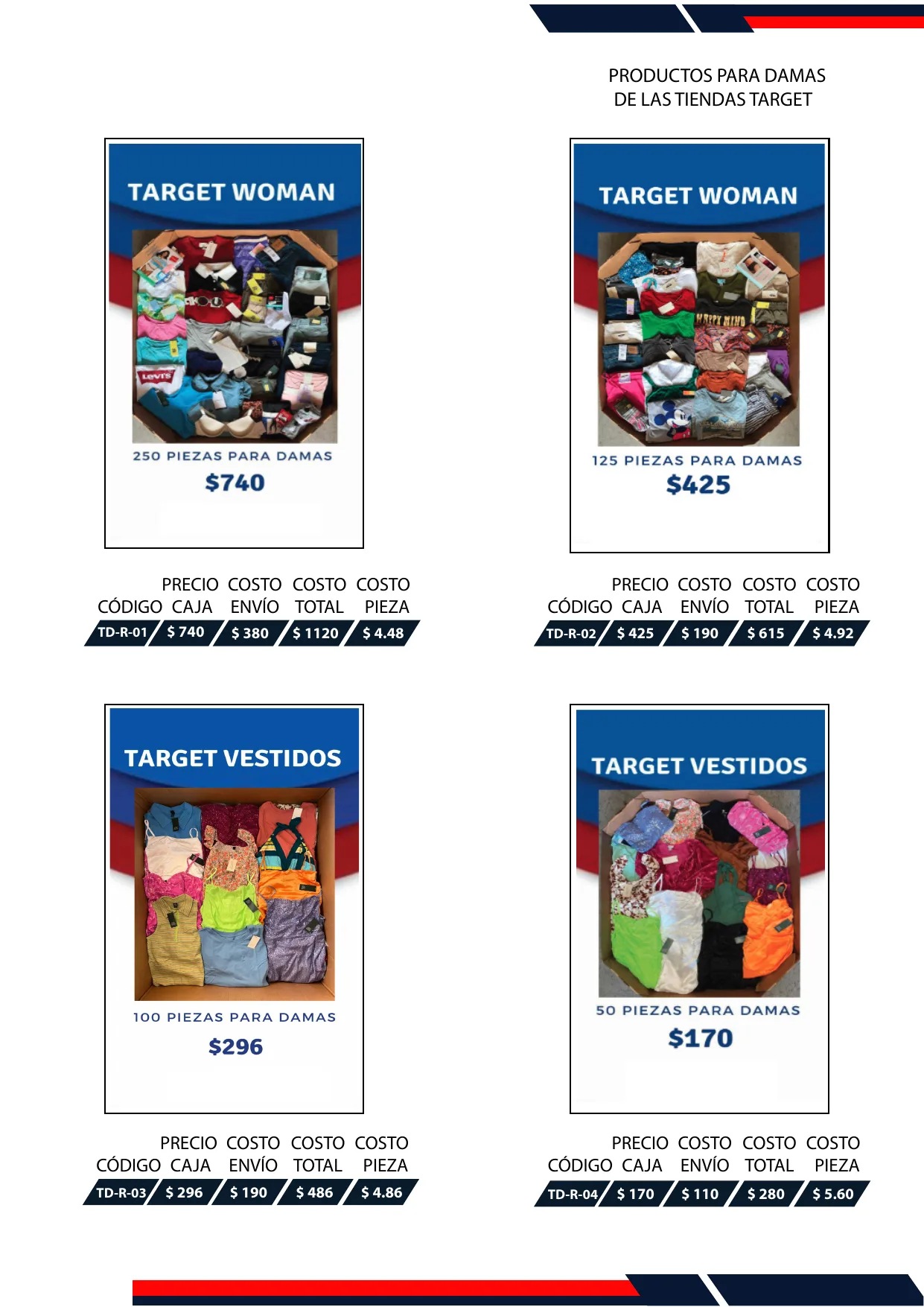 Pagina 2 de 35 del Catalogo de pacas ya armadas